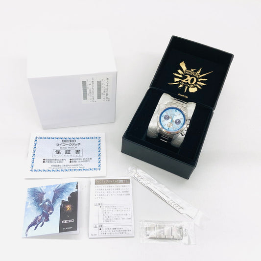 【中古美品】【メンズ/レディース】 SEIKO セイコー × MONSTER HUNTER モンスターハンター 20周年コラボレーションウオッチ イヴェルカーナモデル 腕時計 197-250125-hn-02-fur カラー：シルバー/ブルー系 万代Net店