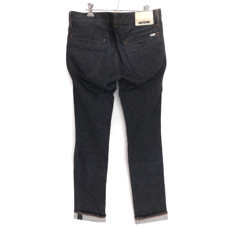 【中古品】【メンズ】 FACTOTUM ファクトタム RIGID DENIM TAPERED SLACKS01041027 リジッドデニムスラックス デニムパンツ ボトムス 古着 151-260804-rs-08-fur サイズ：29 カラー：インディゴ 万代Net店