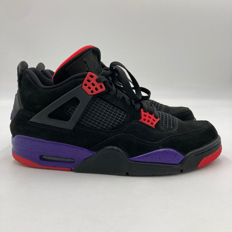 【中古品】【メンズ】 NIKE ナイキ AQ3816-065 AIR JORDAN 4 RETRO RAPTORS 靴 スニーカー 160-250629-NS-18-iwa サイズ：28.5cm カラー：ブラック パープル レッド 万代Net店