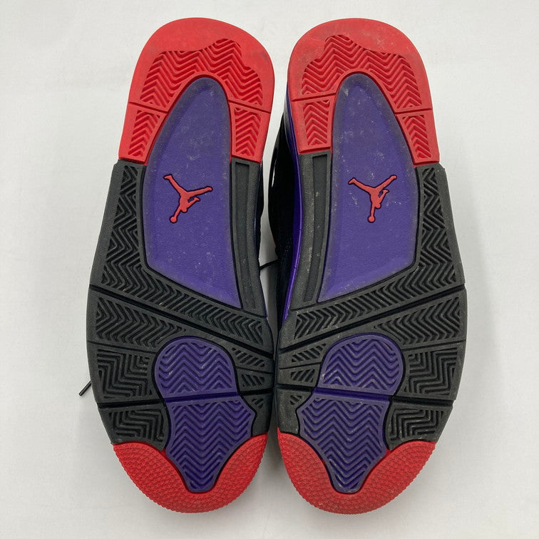 【中古品】【メンズ】 NIKE ナイキ AQ3816-065 AIR JORDAN 4 RETRO RAPTORS 靴 スニーカー 160-250629-NS-18-iwa サイズ：28.5cm カラー：ブラック パープル レッド 万代Net店