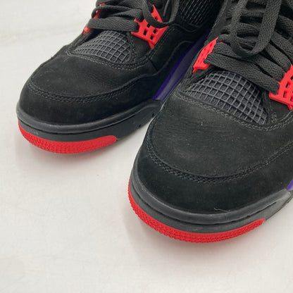 【中古品】【メンズ】 NIKE ナイキ AQ3816-065 AIR JORDAN 4 RETRO RAPTORS 靴 スニーカー 160-250629-NS-18-iwa サイズ：28.5cm カラー：ブラック パープル レッド 万代Net店