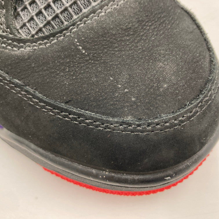 【中古品】【メンズ】 NIKE ナイキ AQ3816-065 AIR JORDAN 4 RETRO RAPTORS 靴 スニーカー 160-250629-NS-18-iwa サイズ：28.5cm カラー：ブラック パープル レッド 万代Net店
