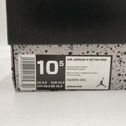 【中古品】【メンズ】 NIKE ナイキ AQ3816-065 AIR JORDAN 4 RETRO RAPTORS 靴 スニーカー 160-250629-NS-18-iwa サイズ：28.5cm カラー：ブラック パープル レッド 万代Net店