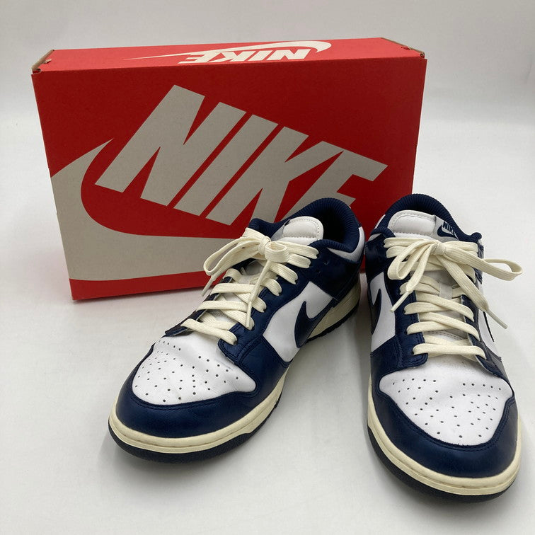 【中古品】【レディース】 NIKE ナイキ FN7197-100 WOMEN’S DUNK LOW PRM 靴 スニーカー 160-250629-NS-19-iwa サイズ：27.5cm カラー：MIDNIGHT NAVY AND WHITE 万代Net店
