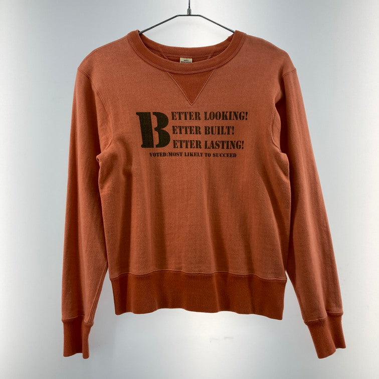 【中古品】【メンズ】 THE FLAT HEAD L/S SW スウェット 145-260209-WA-10-iwa サイズ：SMALL カラー：オレンジ 万代Net店