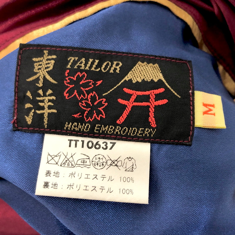 【中古品】【メンズ】 TAILOR TOYO テーラー東洋 SOUVENIR JACKET TT10637 スーベニアジャケット スカジャン アウター 東洋エンタープライズ 145-260804-rs-01-fur サイズ：M カラー：ワイン/ゴールド×オフホワイト/シルバー 万代Net店