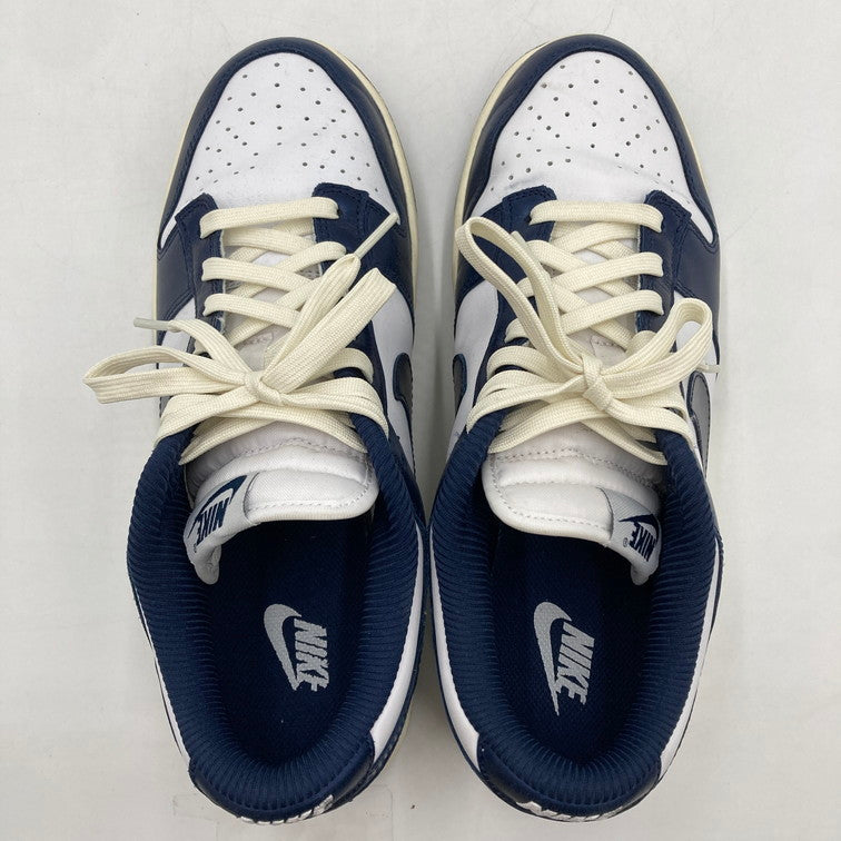 【中古品】【レディース】 NIKE ナイキ FN7197-100 WOMEN’S DUNK LOW PRM 靴 スニーカー 160-250629-NS-19-iwa サイズ：27.5cm カラー：MIDNIGHT NAVY AND WHITE 万代Net店