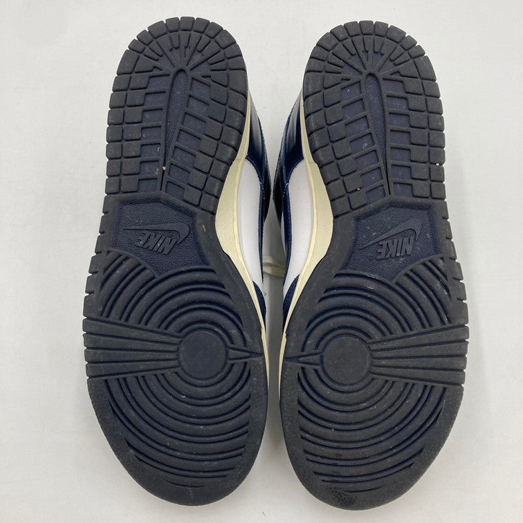 【中古品】【レディース】 NIKE ナイキ FN7197-100 WOMEN’S DUNK LOW PRM 靴 スニーカー 160-250629-NS-19-iwa サイズ：27.5cm カラー：MIDNIGHT NAVY AND WHITE 万代Net店