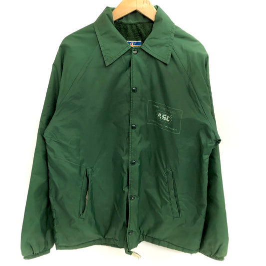 【ジャンク品】【メンズ】 Champion チャンピオン Coach Jacket コーチジャケット ブルゾン アウター 古着 ヴィンテージ系 146-250912-rs-03-fur サイズ：M カラー：グリーン 万代Net店