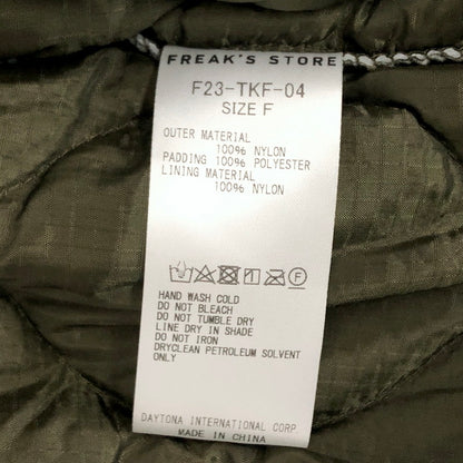【中古品】【レディース】 FREAK'S STORE フリークスストア M65 ショートライナーモッズ セットコート F23-TKF-04 ミリタリーコート ジャケット アウター 169-251209-rs-03-fur サイズ：F カラー：オリーブ 万代Net店