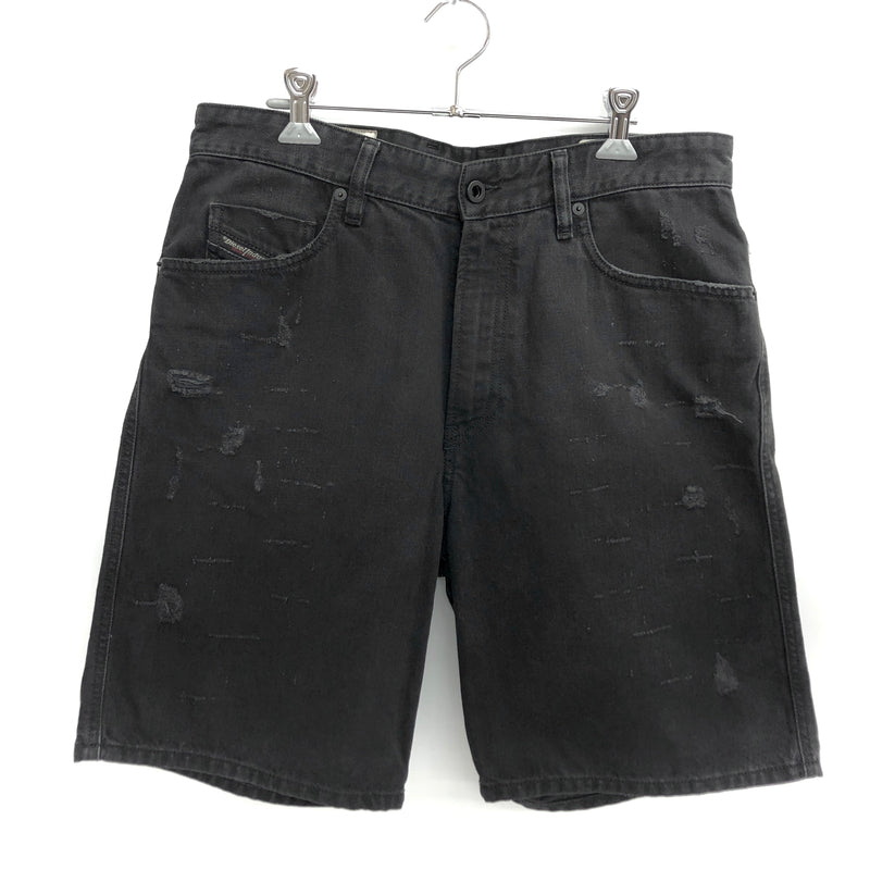 【中古品】【メンズ】 DIESEL ディーゼル D-WILLOH SHORT PANTS ショート デニムパンツ ショーツ ハーフパンツ ボトムス 152-260805-rs-05-fur サイズ：W30 カラー：ブラックデニム 万代Net店