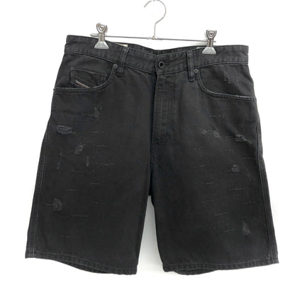 【中古品】【メンズ】 DIESEL ディーゼル D-WILLOH SHORT PANTS ショート デニムパンツ ショーツ ハーフパンツ ボトムス 152-260805-rs-05-fur サイズ：W30 カラー：ブラックデニム 万代Net店