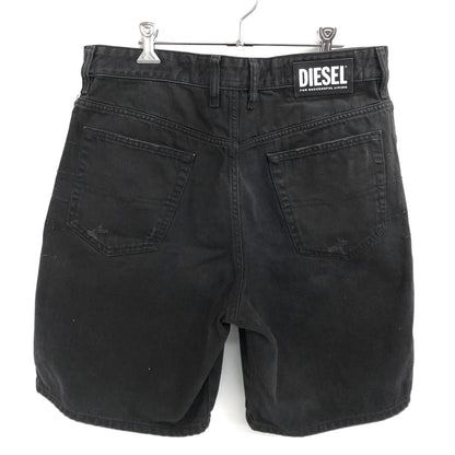 【中古品】【メンズ】 DIESEL ディーゼル D-WILLOH SHORT PANTS ショート デニムパンツ ショーツ ハーフパンツ ボトムス 152-260805-rs-05-fur サイズ：W30 カラー：ブラックデニム 万代Net店
