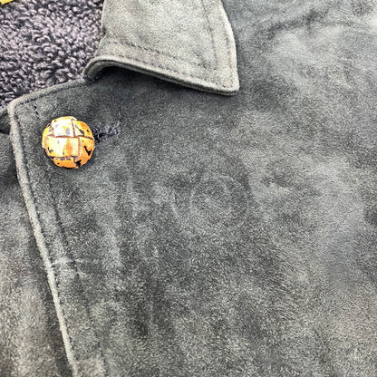 【中古品】【メンズ】 IROQUOIS イロコイ 786200 GOAT SUEDE BALMACAAN COAT ゴート スウェード バルマカーン コート アウター 140-260910-cs-13-izu サイズ：1 カラー：ブラック 万代Net店