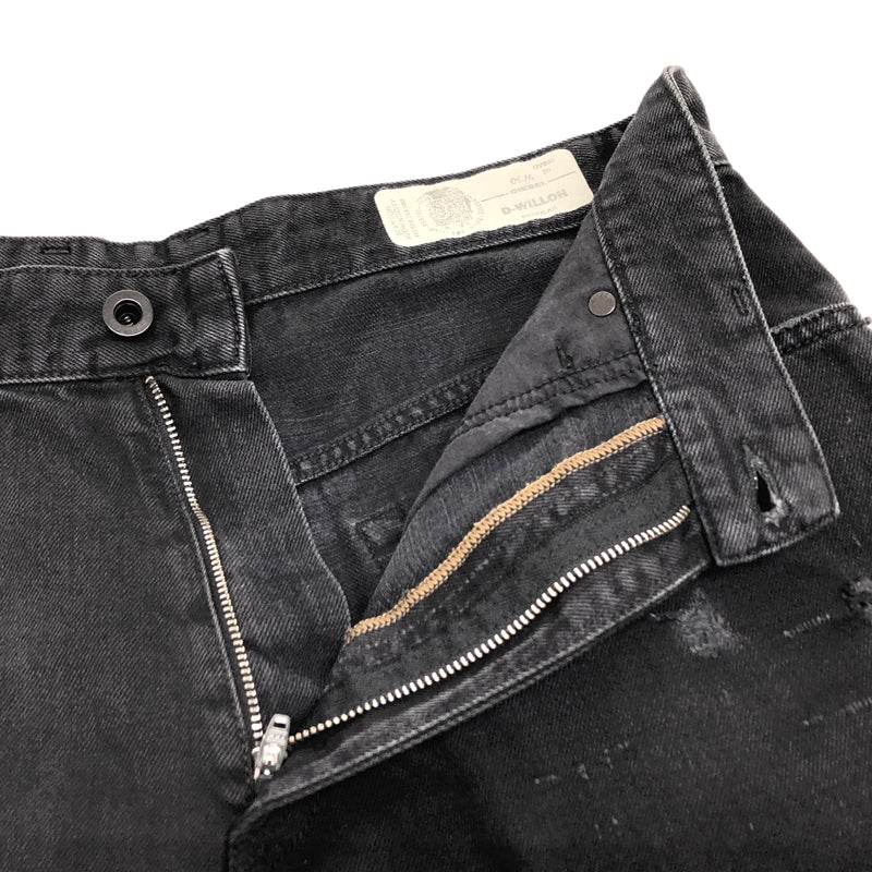 【中古品】【メンズ】 DIESEL ディーゼル D-WILLOH SHORT PANTS ショート デニムパンツ ショーツ ハーフパンツ ボトムス 152-260805-rs-05-fur サイズ：W30 カラー：ブラックデニム 万代Net店