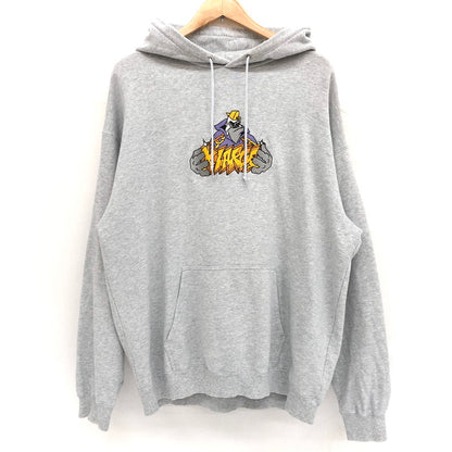 【中古品】【メンズ】 XLARGE エクストララージ LOGO CHAIN PULLOVER HOODED SWEAT 101213012033 ロゴ フーディ パーカー長袖 トップス ストリート系 142-250611-rs-02-fur サイズ：L カラー：グレー 万代Net店