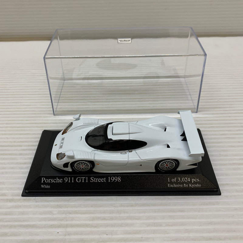 【現状渡し品】 京商 kyosho MINICHAMPS 1/43 ポルシェ 911 GT1 ストリート 1998 ホワイト 433 986803 ミニカー 061-260401-AS-6-min 万代Net店