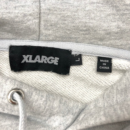 【中古品】【メンズ】 XLARGE エクストララージ LOGO CHAIN PULLOVER HOODED SWEAT 101213012033 ロゴ フーディ パーカー長袖 トップス ストリート系 142-250611-rs-02-fur サイズ：L カラー：グレー 万代Net店