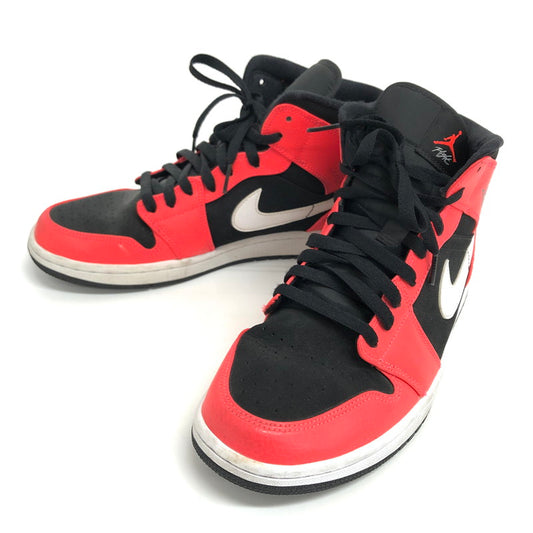 【現状渡し品】【メンズ】 NIKE ナイキ Air Jordan 1 Mid "Infrared 23" 554724-061 エアジョーダン ミッド インフラレッド スニーカー シューズ 靴 160-251210-rs-02-fur サイズ：28.0cm US10 カラー：ブラック/ネオンレッド系 万代Net店