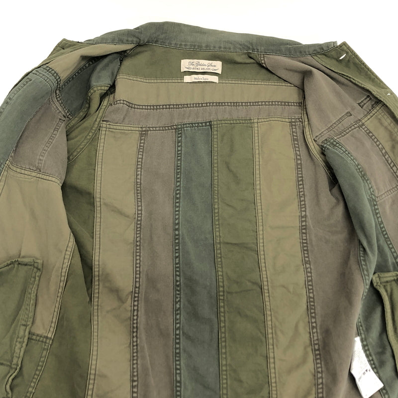 【現状渡し品】【メンズ】 REMI RELIEF レミレリーフ PATCHWORK　L/S SHIRT パッチワーク ミリタリーシャツ 長袖 トップス 古着 140-260805-rs-08-fur サイズ：M カラー：オリーブカラー 万代Net店