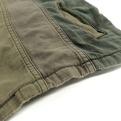 【現状渡し品】【メンズ】 REMI RELIEF レミレリーフ PATCHWORK　L/S SHIRT パッチワーク ミリタリーシャツ 長袖 トップス 古着 140-260805-rs-08-fur サイズ：M カラー：オリーブカラー 万代Net店