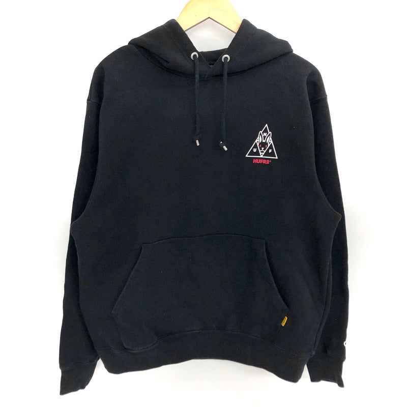 【中古品】【メンズ】 HUF × FR2 ハフ エフアールツー 23SS LOGO HOODIE パーカー 長袖 トップス 142-260805-rs-09-fur サイズ：M カラー：ブラック 万代Net店
