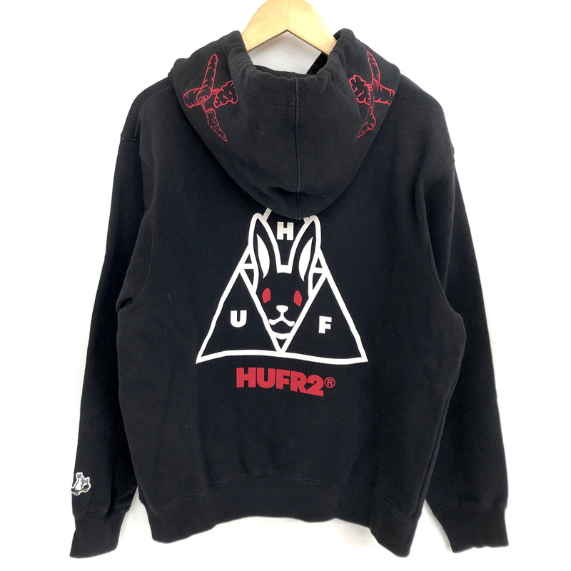 【中古品】【メンズ】 HUF × FR2 ハフ エフアールツー 23SS LOGO HOODIE パーカー 長袖 トップス 142-260805-rs-09-fur サイズ：M カラー：ブラック 万代Net店