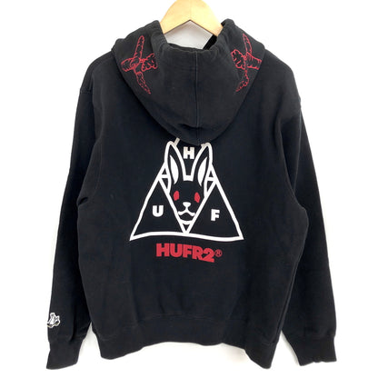 【中古品】【メンズ】 HUF × FR2 ハフ エフアールツー 23SS LOGO HOODIE パーカー 長袖 トップス 142-260805-rs-09-fur サイズ：M カラー：ブラック 万代Net店