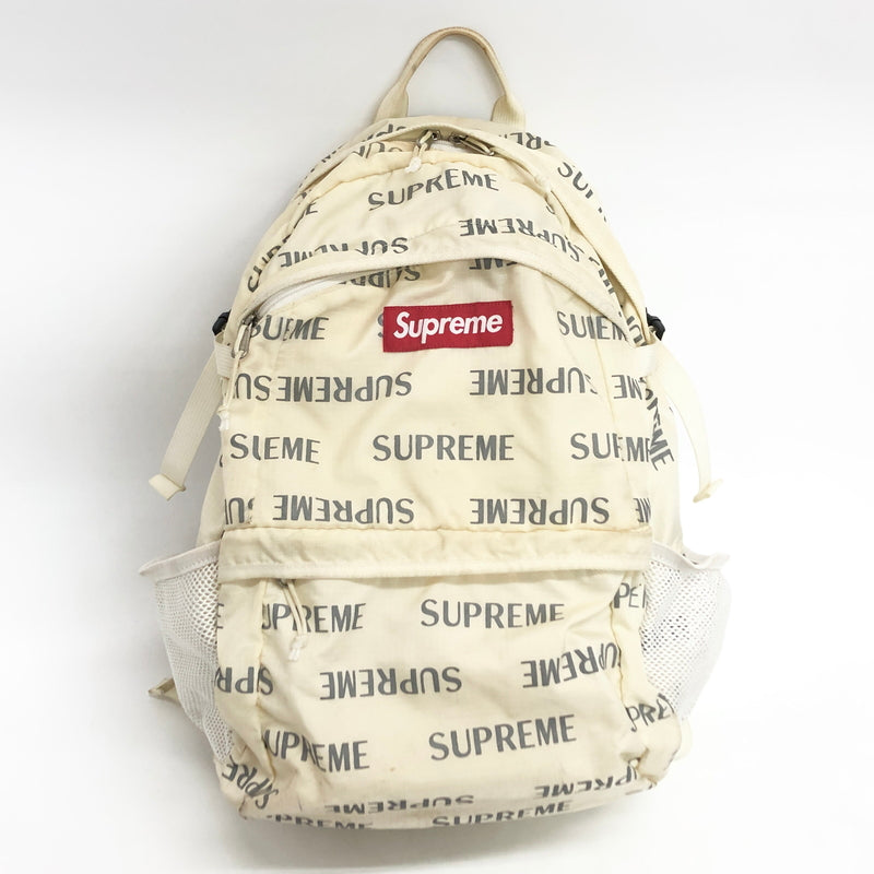 【ジャンク品】【メンズ/レディース】 SUPREME シュプリーム 16AW 3M REFLECTIVE REPEAT BACKPACK バックパック リュック バッグ 鞄 149-260805-rs-10-fur カラー：ホワイト 万代Net店