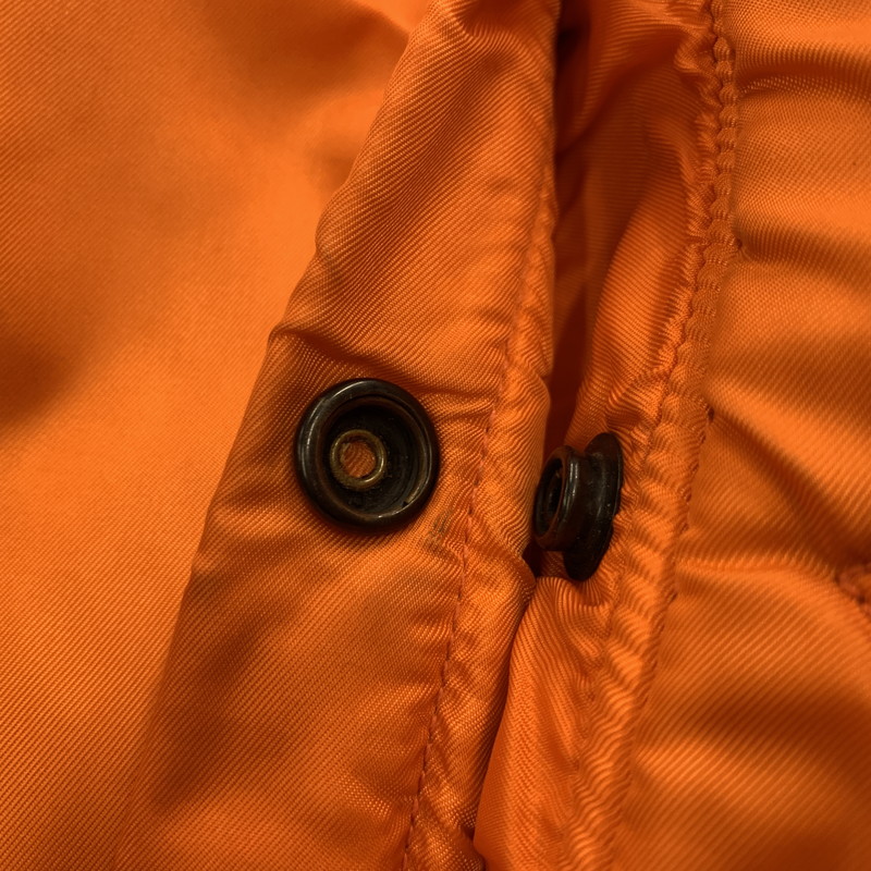 【現状渡し品】【メンズ】 ALPHA INDUSTRIES アルファインダストリーズ SCOVILLジッパー DSA100-69-C-0123 1969年復刻MODEL MA-1 FLIGHT JACKET フライト ジャケット アウター 145-260307-kh-05-izu サイズ：XL カラー：ネイビー×オレンジ 万代Net店