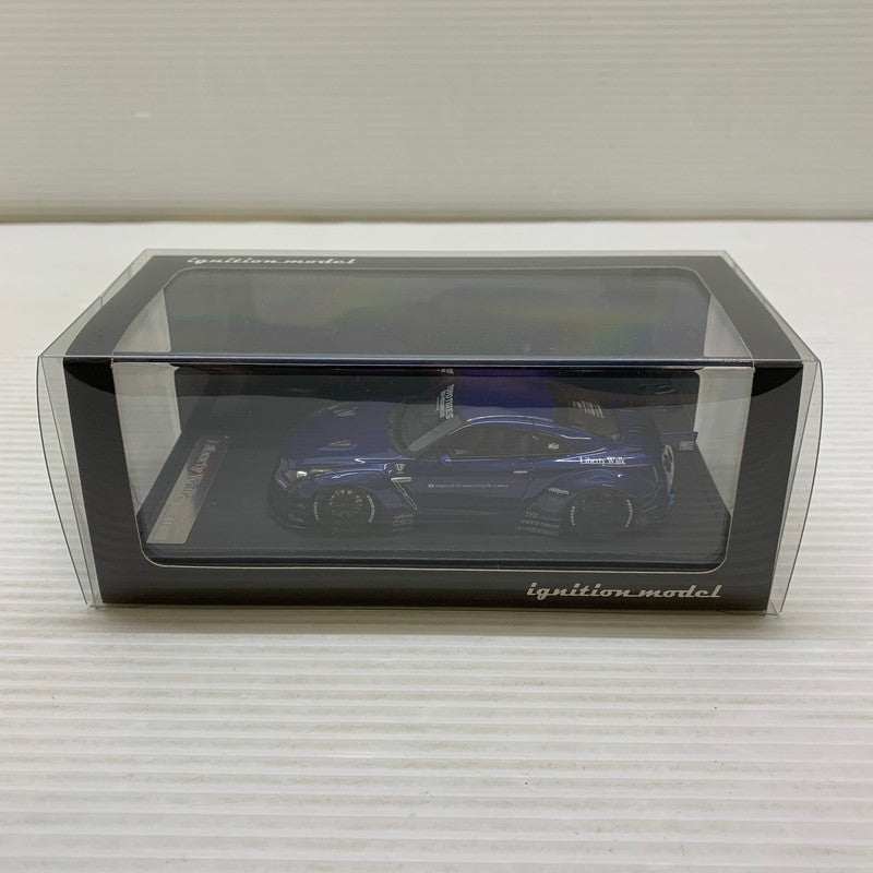【中古品】 イグニッションモデル 1/43 LB-WORKS GT-R R35 ブルーメタリック IG0787 リバティーウォーク ミニカー 061-260401-AS-9-min 万代Net店