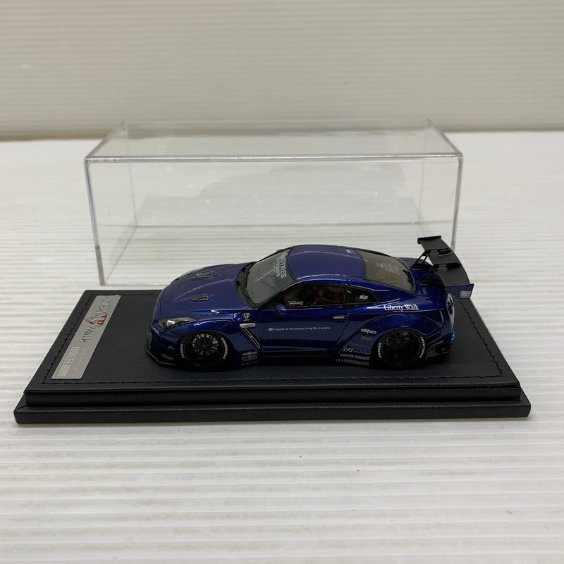 【中古品】 イグニッションモデル 1/43 LB-WORKS GT-R R35 ブルーメタリック IG0787 リバティーウォーク ミニカー 061-260401-AS-9-min 万代Net店