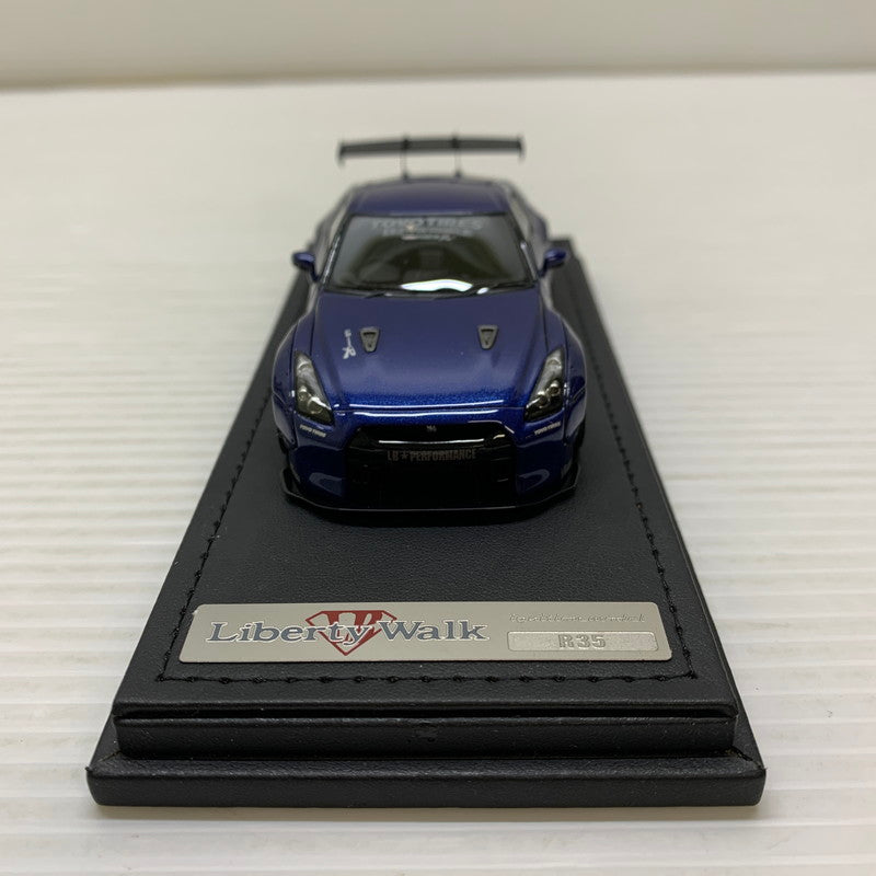 【中古品】 イグニッションモデル 1/43 LB-WORKS GT-R R35 ブルーメタリック IG0787 リバティーウォーク ミニカー 061-260401-AS-9-min 万代Net店