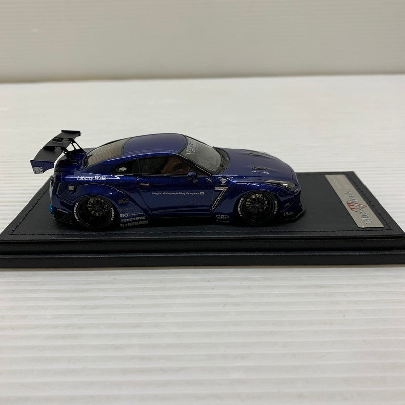 【中古品】 イグニッションモデル 1/43 LB-WORKS GT-R R35 ブルーメタリック IG0787 リバティーウォーク ミニカー 061-260401-AS-9-min 万代Net店