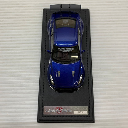 【中古品】 イグニッションモデル 1/43 LB-WORKS GT-R R35 ブルーメタリック IG0787 リバティーウォーク ミニカー 061-260401-AS-9-min 万代Net店
