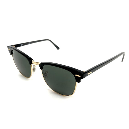 【現状渡し品】【メンズ/レディース】 RAY-BAN レイバン CLUBMASTER SUNGLASSES RB3016 サングラス アイウェア アクセサリー 203-260521-rs-03-fur サイズ：51ロ21-145 カラー：ブラック/ゴールド/グリーン系 万代Net店