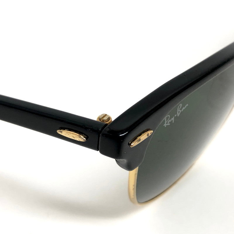 【現状渡し品】【メンズ/レディース】 RAY-BAN レイバン CLUBMASTER SUNGLASSES RB3016 サングラス アイウェア アクセサリー 203-260521-rs-03-fur サイズ：51ロ21-145 カラー：ブラック/ゴールド/グリーン系 万代Net店