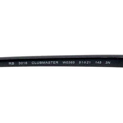 【現状渡し品】【メンズ/レディース】 RAY-BAN レイバン CLUBMASTER SUNGLASSES RB3016 サングラス アイウェア アクセサリー 203-260521-rs-03-fur サイズ：51ロ21-145 カラー：ブラック/ゴールド/グリーン系 万代Net店