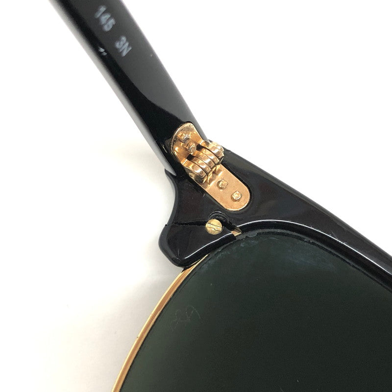 【現状渡し品】【メンズ/レディース】 RAY-BAN レイバン CLUBMASTER SUNGLASSES RB3016 サングラス アイウェア アクセサリー 203-260521-rs-03-fur サイズ：51ロ21-145 カラー：ブラック/ゴールド/グリーン系 万代Net店