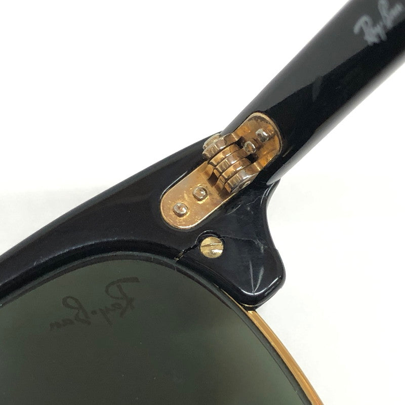 【現状渡し品】【メンズ/レディース】 RAY-BAN レイバン CLUBMASTER SUNGLASSES RB3016 サングラス アイウェア アクセサリー 203-260521-rs-03-fur サイズ：51ロ21-145 カラー：ブラック/ゴールド/グリーン系 万代Net店