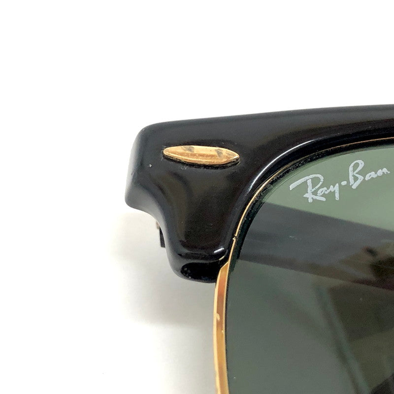 【現状渡し品】【メンズ/レディース】 RAY-BAN レイバン CLUBMASTER SUNGLASSES RB3016 サングラス アイウェア アクセサリー 203-260521-rs-03-fur サイズ：51ロ21-145 カラー：ブラック/ゴールド/グリーン系 万代Net店