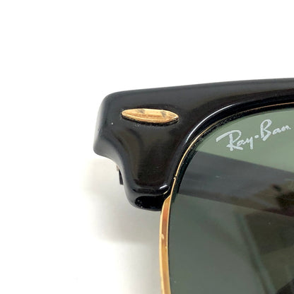【現状渡し品】【メンズ/レディース】 RAY-BAN レイバン CLUBMASTER SUNGLASSES RB3016 サングラス アイウェア アクセサリー 203-260521-rs-03-fur サイズ：51ロ21-145 カラー：ブラック/ゴールド/グリーン系 万代Net店