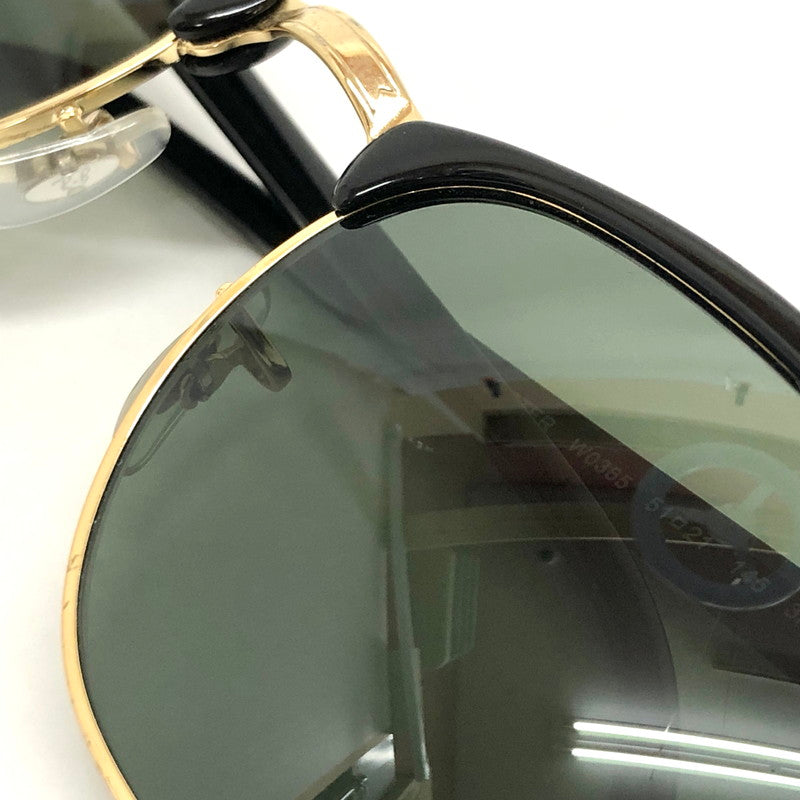 【現状渡し品】【メンズ/レディース】 RAY-BAN レイバン CLUBMASTER SUNGLASSES RB3016 サングラス アイウェア アクセサリー 203-260521-rs-03-fur サイズ：51ロ21-145 カラー：ブラック/ゴールド/グリーン系 万代Net店