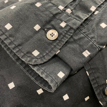【中古品】【メンズ】 NUTERM ニューターム 004SH-019S NUTERM WILLIE SQUARE DOT PRINT SHIRTS ニュータム ウィリー スクエア ドット プリント シャツ トップス 長袖 140-251112-cs-03-izu サイズ：S カラー：ブラック 万代Net店