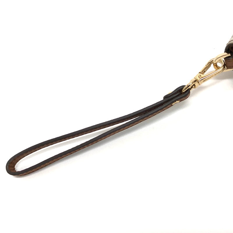 【中古品】【レディース】 MICHAEL KORS マイケルコース 35F8GTVT3B パウダーブラッシュマルチ ジェット セット トラベル シグネチャー ラージ トラベル コンチネンタル ラウンド ジップ 長財布 181-260521-rs-06-fur カラー：バニラ 万代Net店