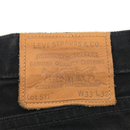 【中古品】【メンズ】 LEVI'S リーバイス 511 Slim Fit 04511-2299 スリムフィット ブラックデニム ジーンズ ボトムス 古着 158-261030-rs-03-fur サイズ：W33 L32 カラー：ブラック 万代Net店
