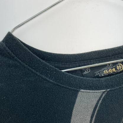 【中古品】【メンズ】 絡繰魂 L/S TEE 長袖Tシャツ 145-260213-WA-06-iwa サイズ：4L カラー：ブラック 万代Net店