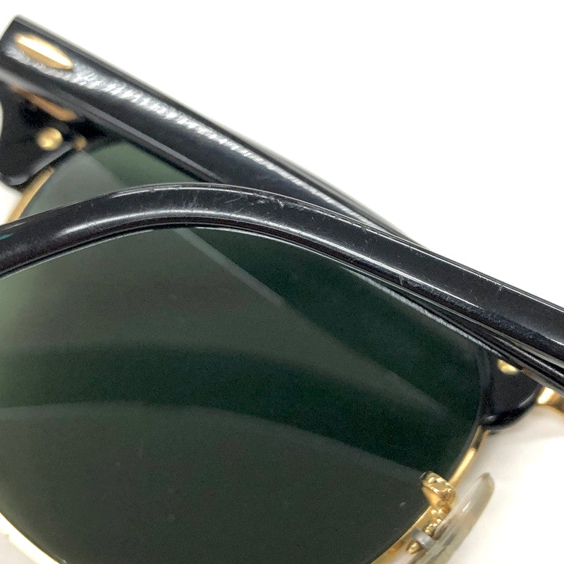 【現状渡し品】【メンズ/レディース】 RAY-BAN レイバン CLUBMASTER SUNGLASSES RB3016 サングラス アイウェア アクセサリー 203-260521-rs-03-fur サイズ：51ロ21-145 カラー：ブラック/ゴールド/グリーン系 万代Net店