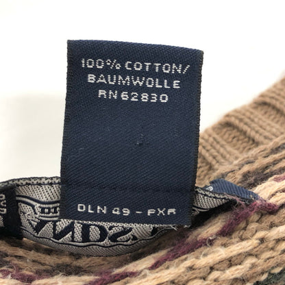 【中古品】【メンズ】 LAND'S END ランズエンド 90S KNIT SWEATER ニット セーター 長袖 トップス 古着 ヴィンテージ 146-260521-rs-08-fur サイズ：M カラー：ブラウン系 万代Net店