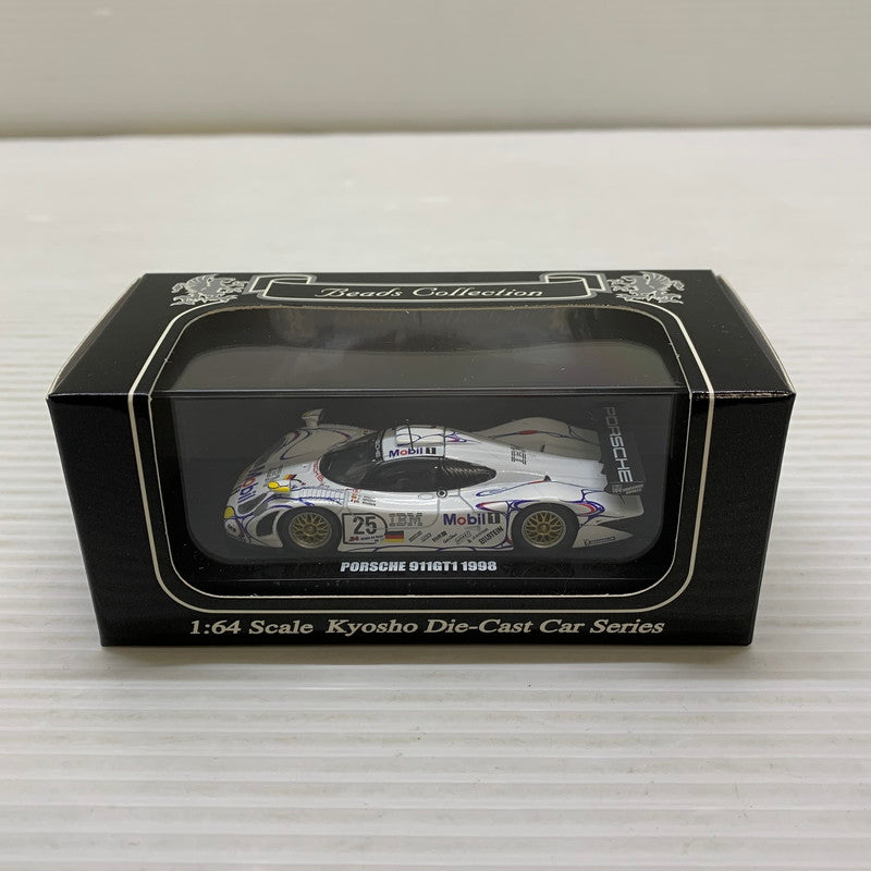 【中古品】 京商 kyosyo 1/64 ポルシェ911 GT1 1998 ル・マン No.25 ホワイト Beads Collection K06541A ミニカー 061-260401-AS-16-min 万代Net店
